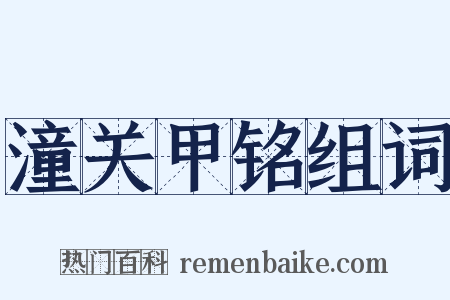 潼关甲铭组词是什么意思的图片